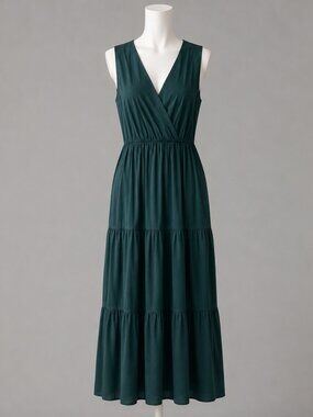 Civico 51 Surplice Hunter Green Verdone Maxi Dress NWT Medium Garden Whimsigoth